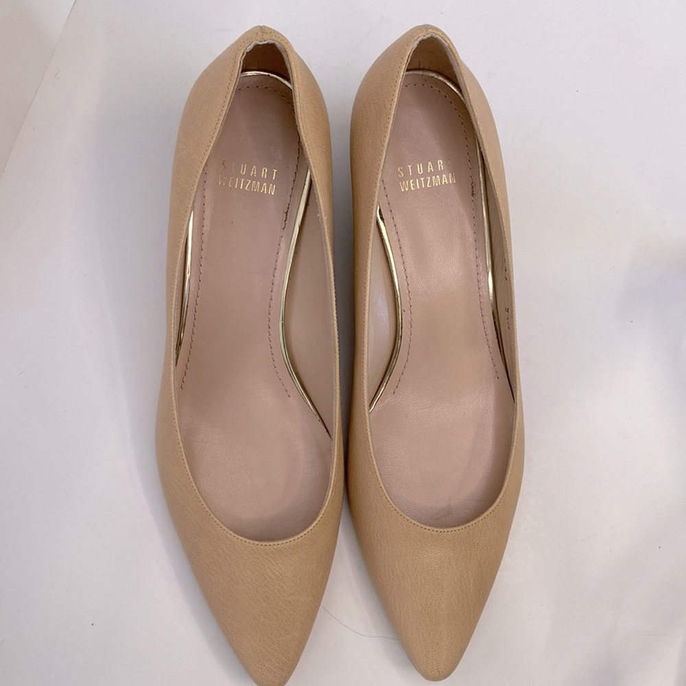 Stuart Weitzman Tan Low Wedges In Size 9.5. - image 2